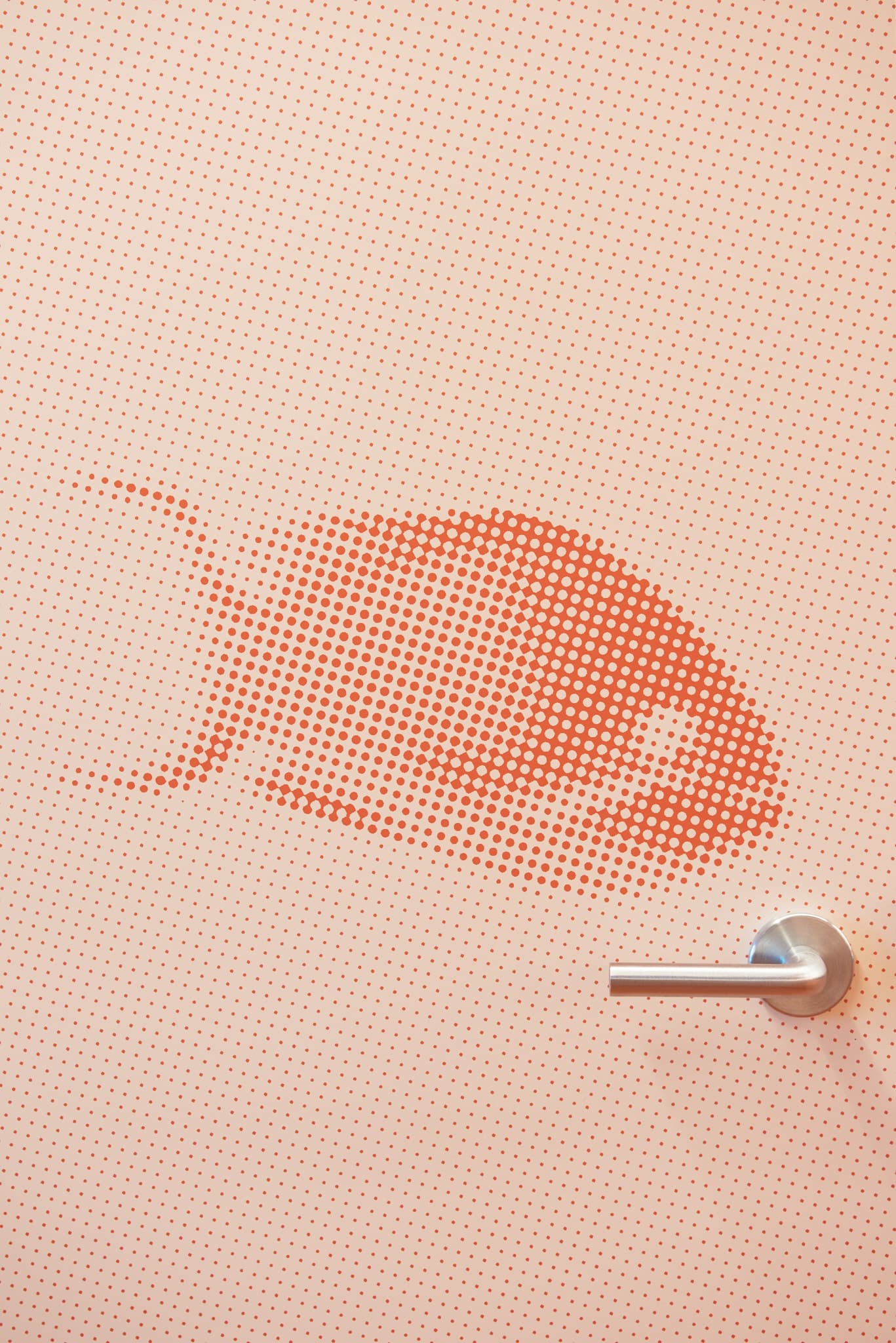 Detail of the halftones in the orange fish mural