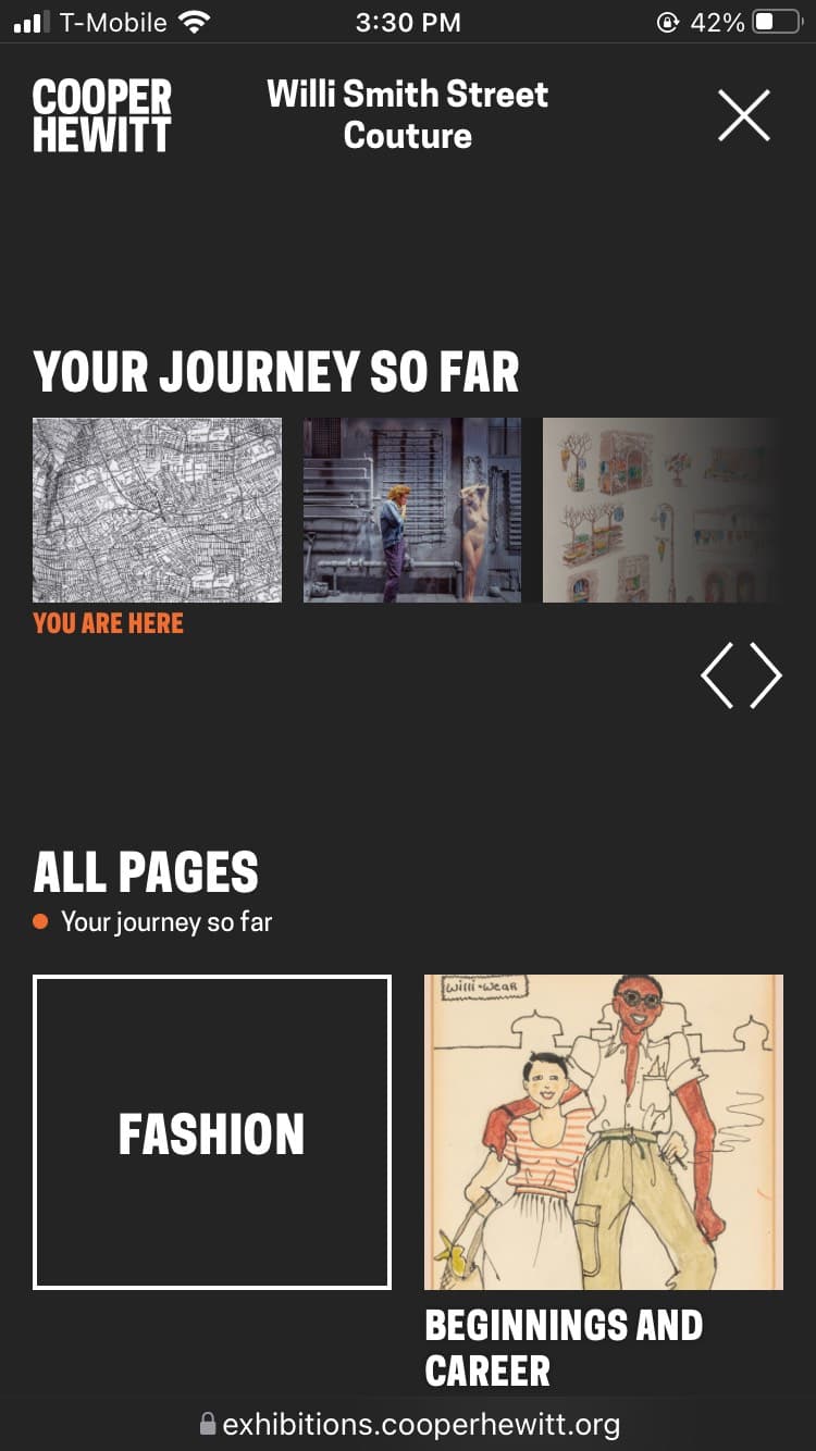 Your journey so far